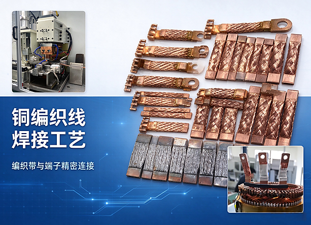 铜编织线压方焊接工艺