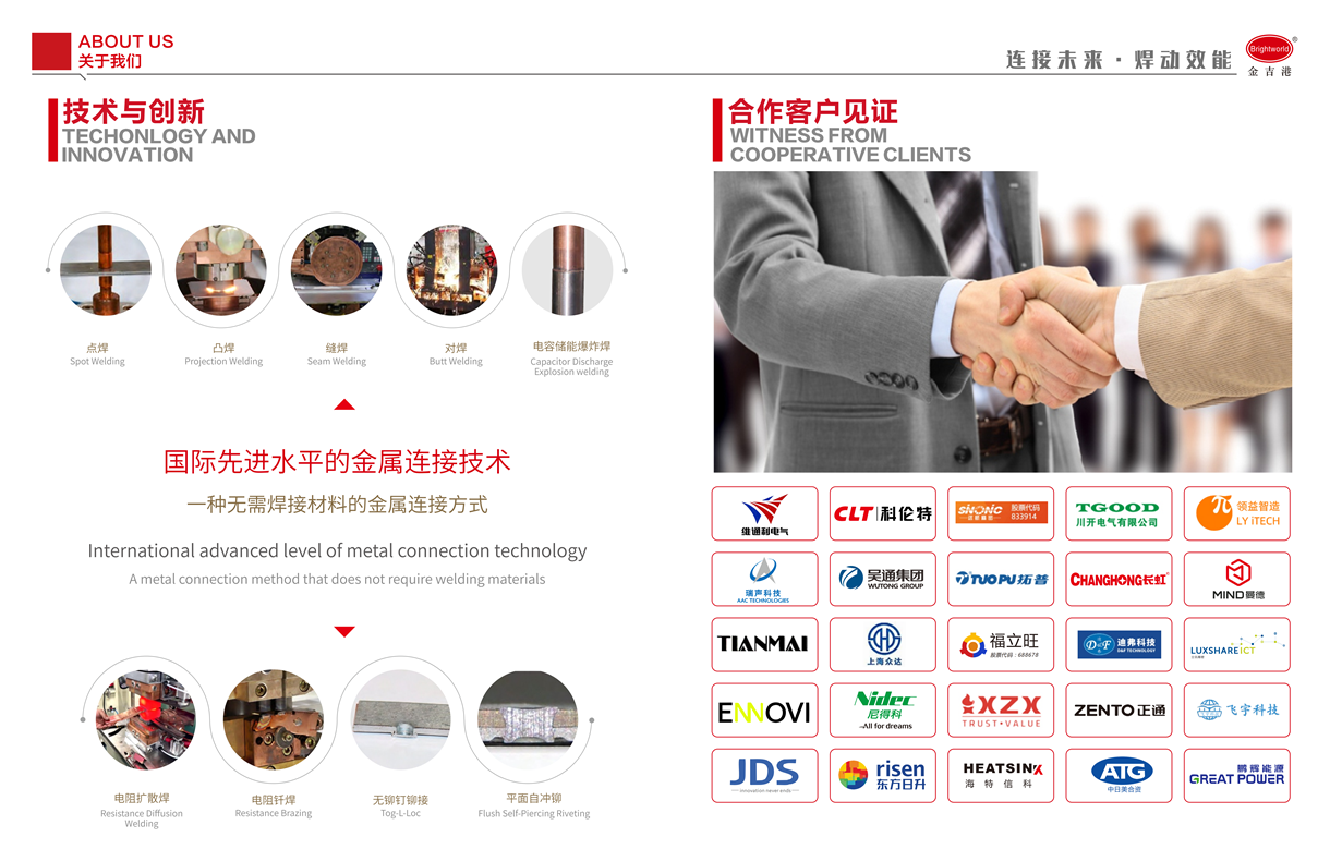 国际先进水平的金属连接技术